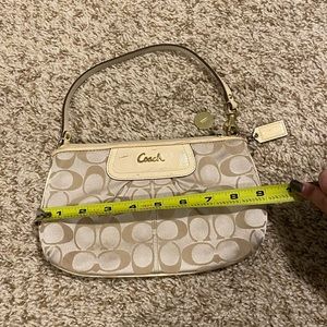 Brown & Cream Logo Coach Purse
